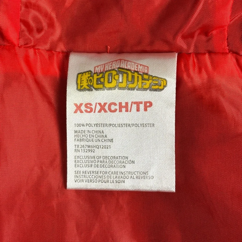 My Hero Academia Anime Windbreaker Jacket XS‎ Hooded Graphic Zip Streetwear